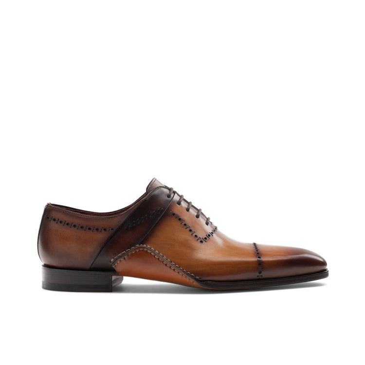 Tan Leather Canberra Oxfords Shoes