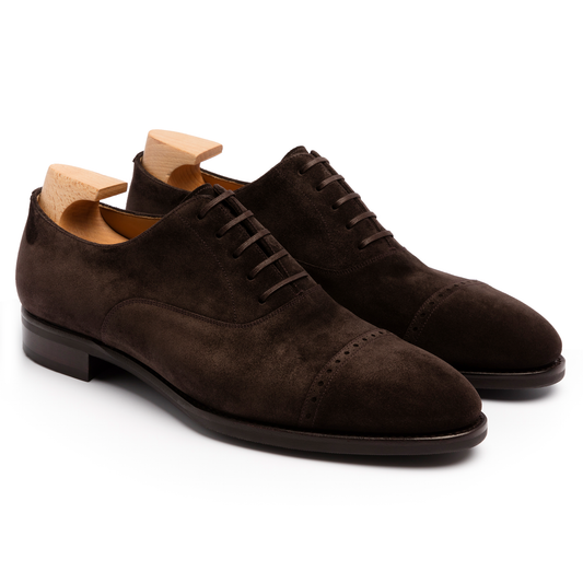Brown Suede Eastney Toe Cap Oxfords