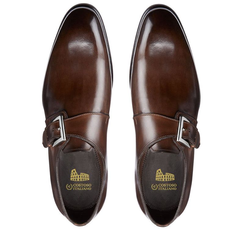 Brown Leather Bromley Monk Straps