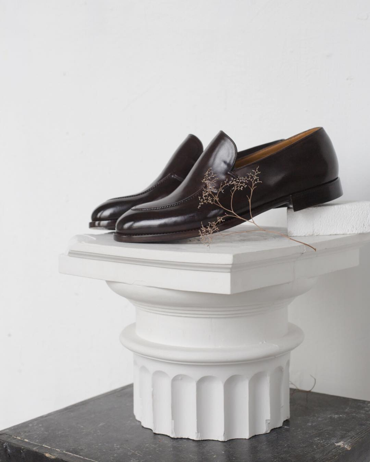 Brown Leather Sweene Slip On Loafers