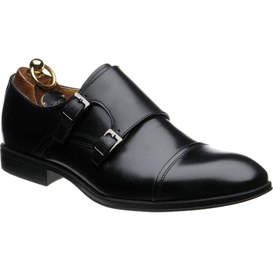 Black Leather Fratton Monk Straps