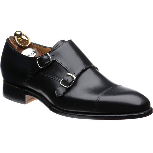 Black Leather Drayton Monk Straps