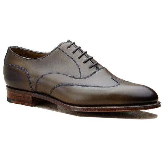 Olive Green Leather Gedling Brogue Oxfords