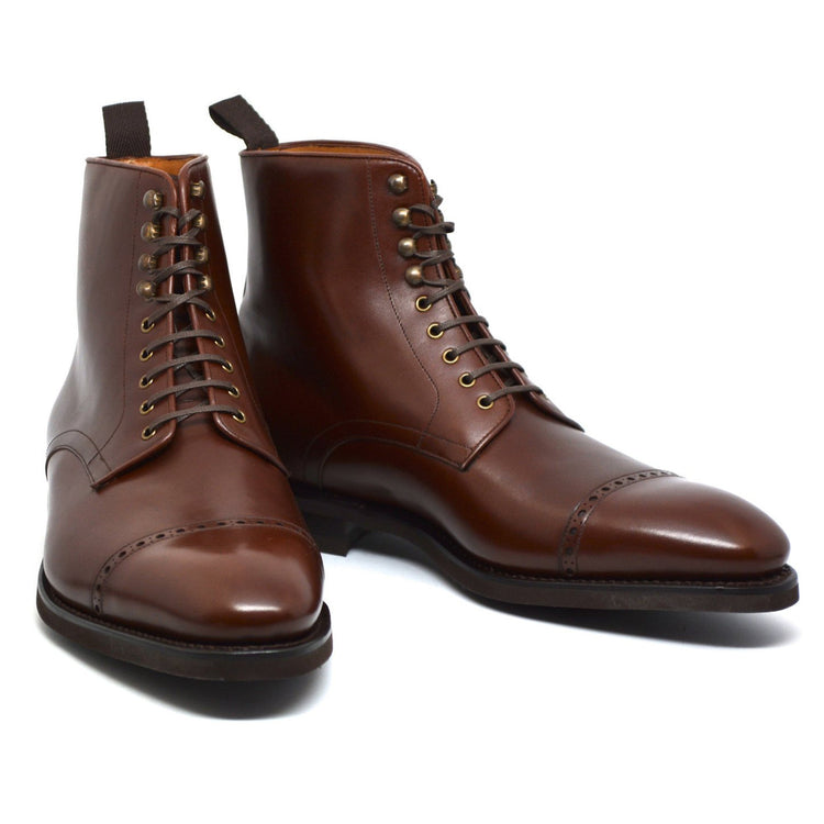 Brown Leather Caldecote Lace Up Boots