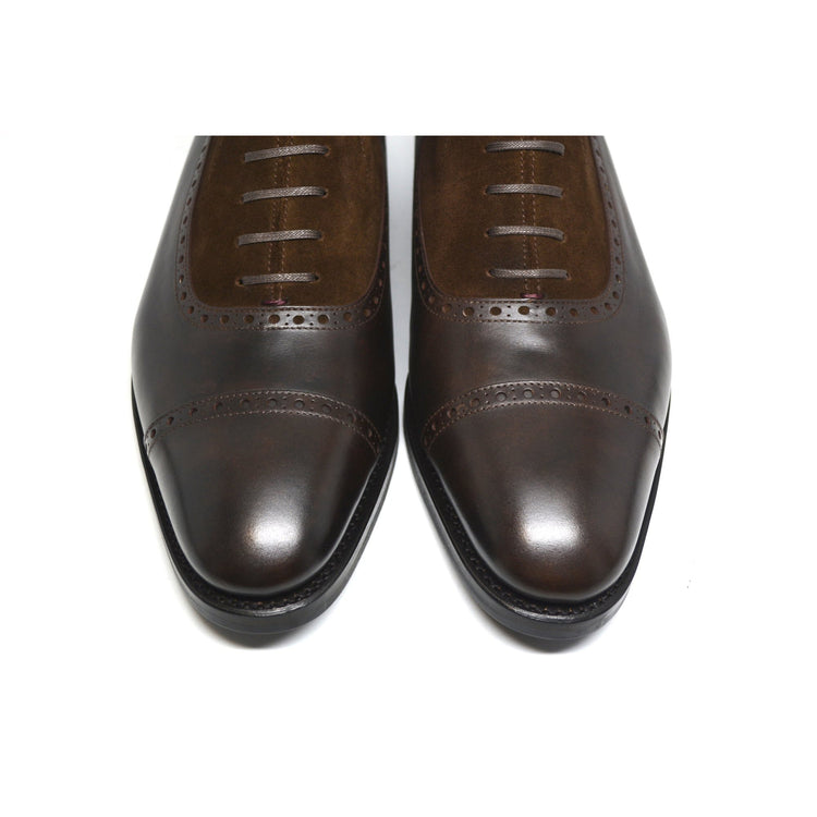 Brown Leather & Suede Clifton Lace Up Boots