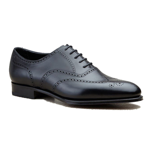 Black Leather Gedling Brogue Oxfords