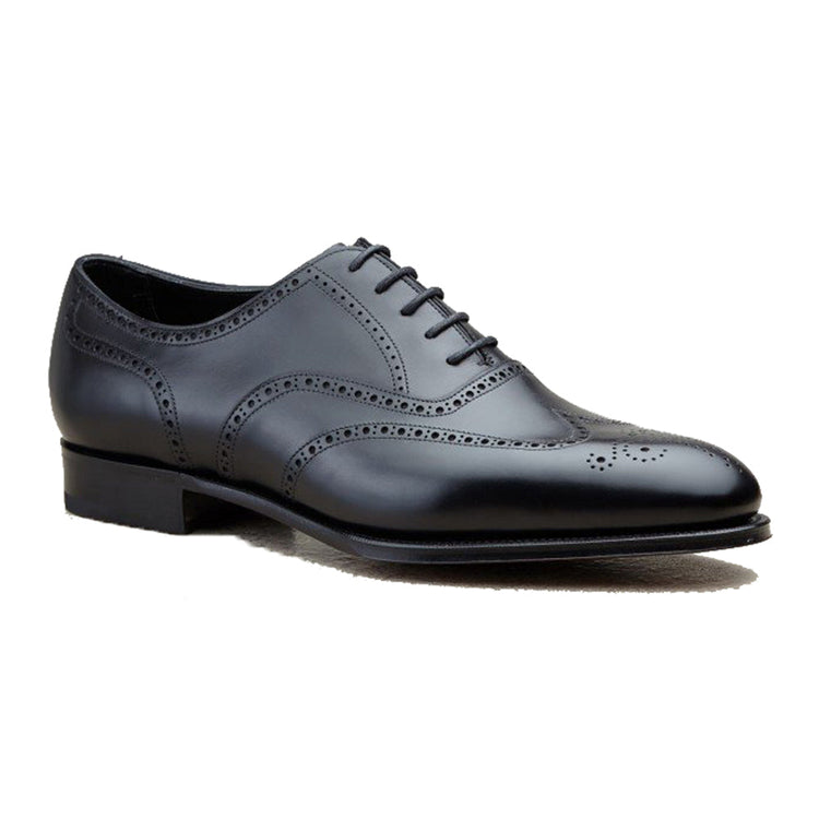 Black Leather Gedling Brogue Oxfords
