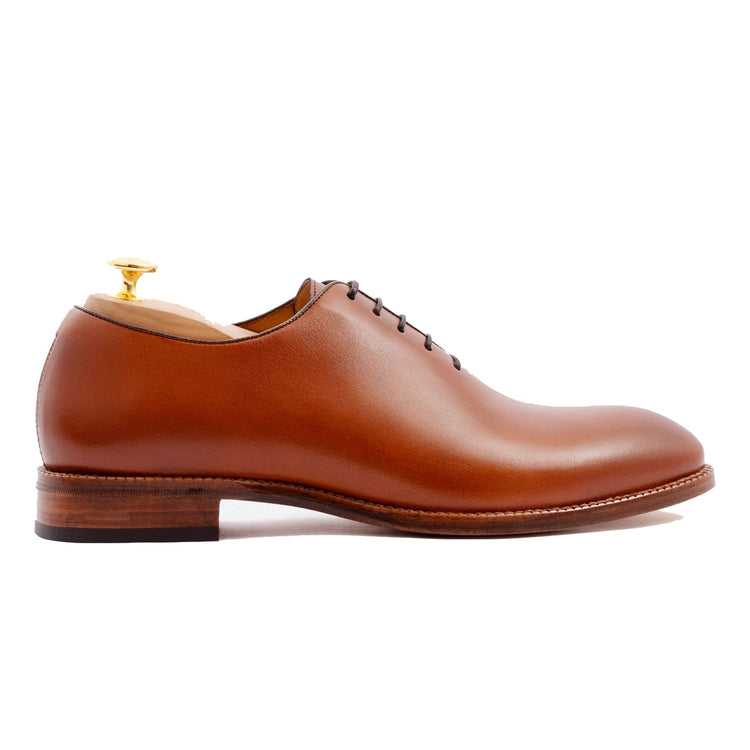 Height Increasing Tan Leather Drayton One Cut Oxfords - Formal Shoes