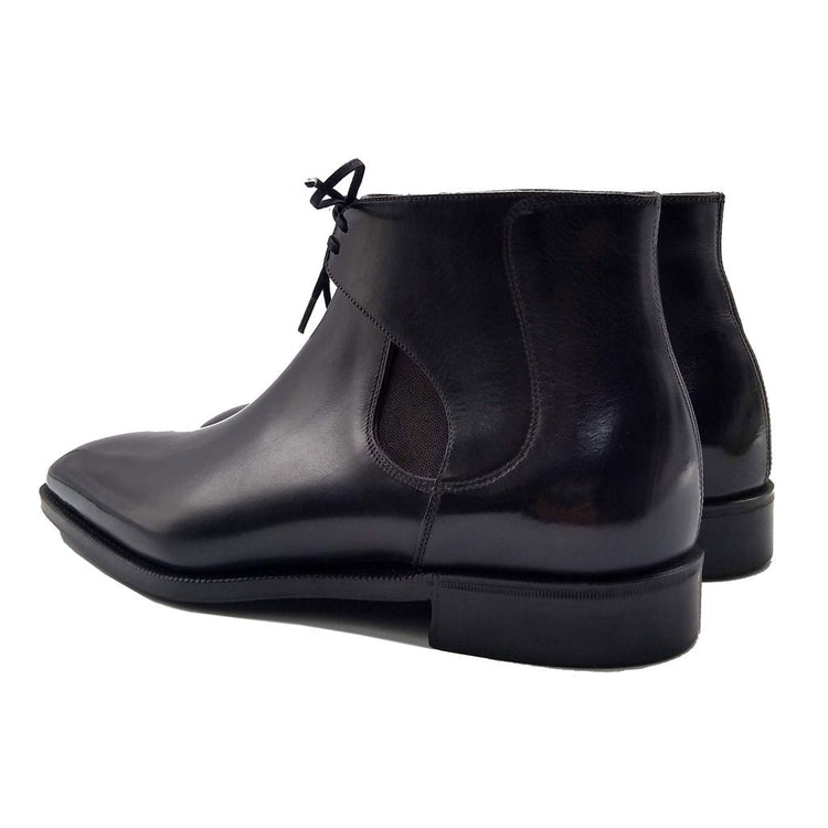 Black Leather Cowra Chelsea Boots