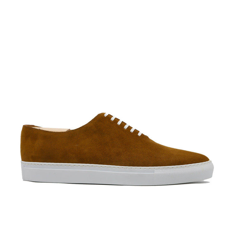 Height Increasing Tan Suede Ferrol Whole Cut Sneakers