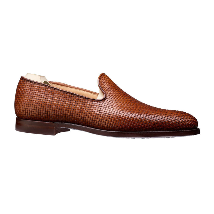 Height Increasing Tan Braided Leather Forst Loafers