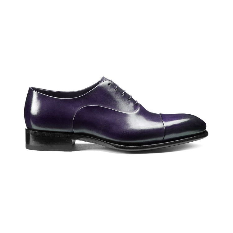 Purple Leather Woodford Balmoral Toe Cap Oxfords