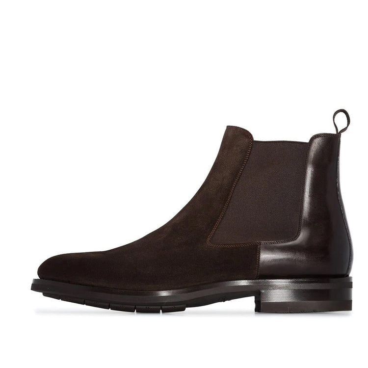 Brown Suede Detroit Chunky Chelsea Boots