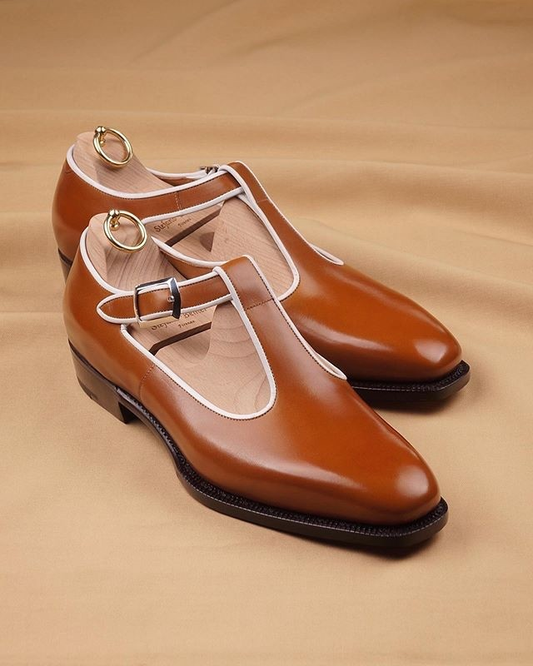 Tan Leather Basel Single Monk Straps