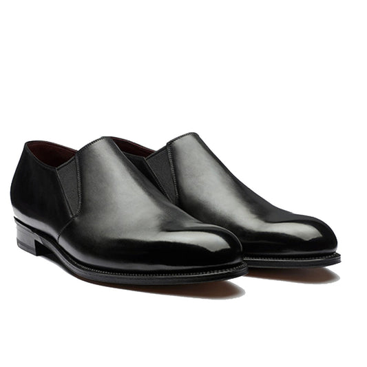 Black Leather Worthing Loafers - Formal Shoes